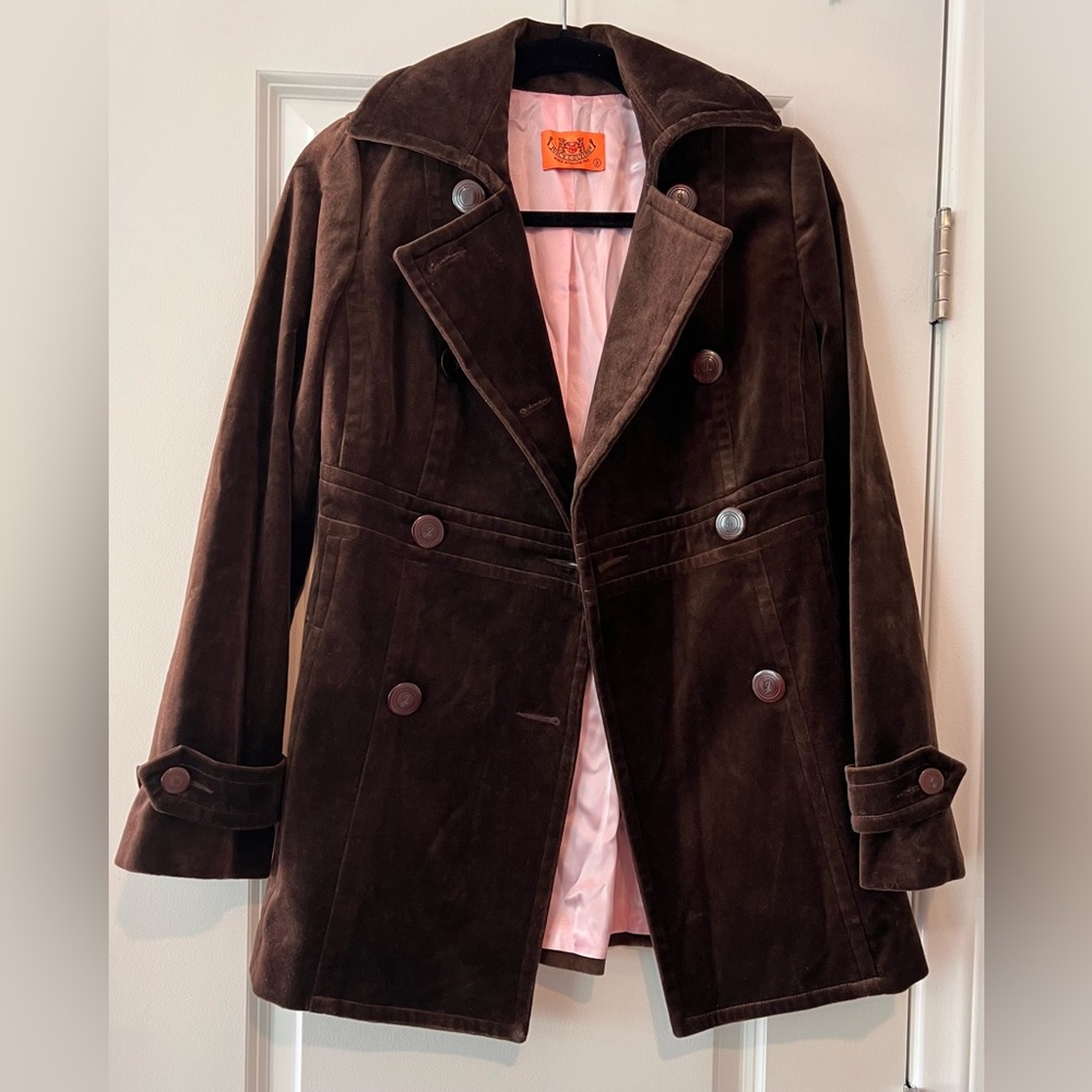 Juicy Couture Velvet Peacoat Sz.2  $440.00